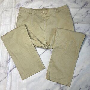 The Outfitters by Lands End Straight Leg Chinos Pants Womens Size 18 Stretch H23